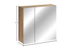 Komplett møbelpakke til baderom 60 × 46 cm – eikedekor, grafitt og gunmetal